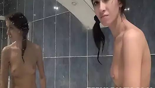 Teen Lesley Showers Her Perfect Teen Body