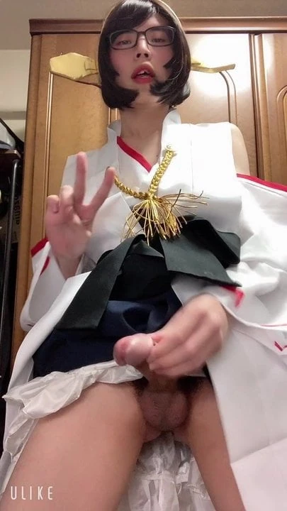 Japanese CD Nicola Masturbates in Kirishima Cosplay
