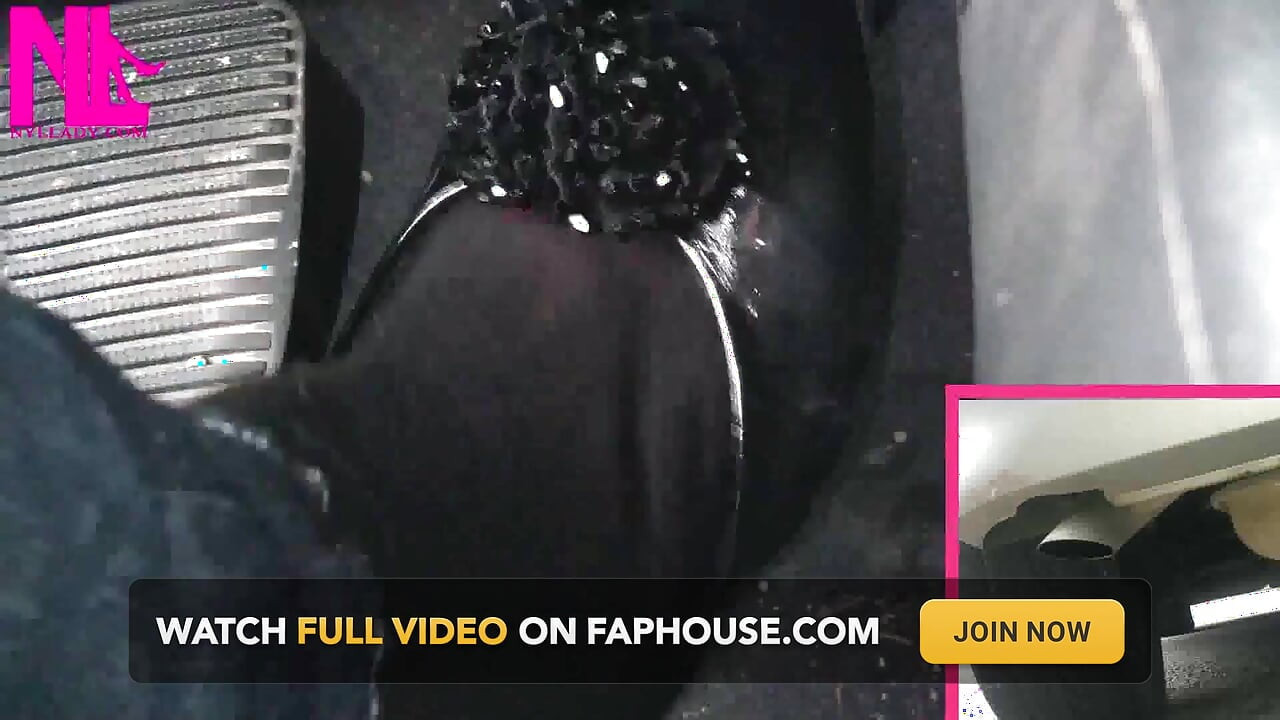 Revving with Exhaust Shot in Black Ballet Flats
