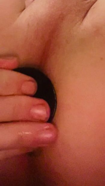 Toying my ass with a butt plug