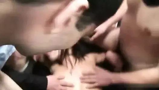 BUSTY GIRL AT CZECH GANG BANG PARTY