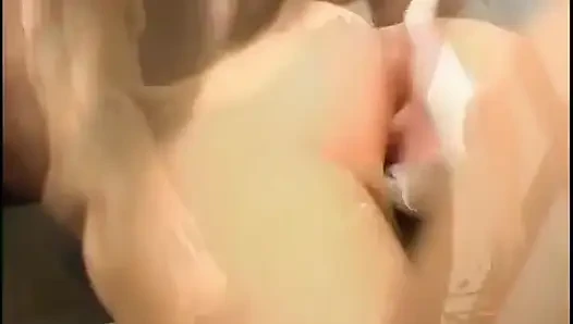 Blonde Femdom Mistress Teases Bound Cock Hard