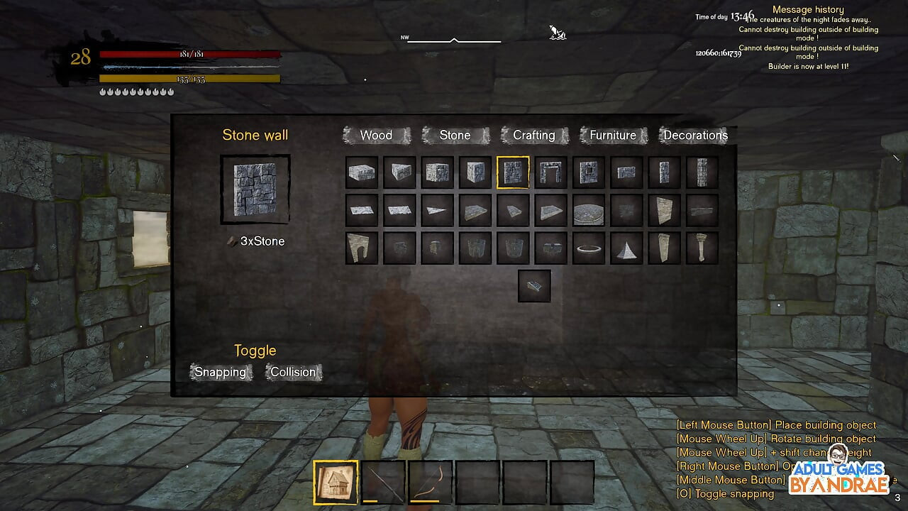 EP7: Building the Stone House Kitchen, Bed & Bath in Wicked Island (Gameplay)