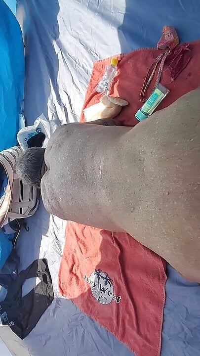Key West swallowing Pedro's cock and getting fucked in his tent
