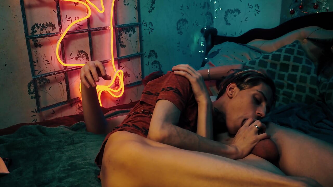 Young gays fuck in all positions. 69 position and cum eating. Full