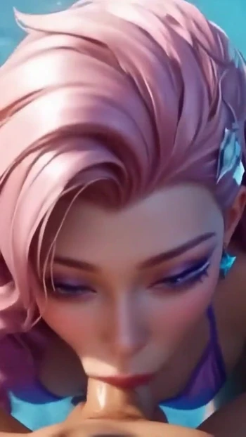 Key moment from "League of Legends Seraphine cosplay Breast Play, POV Blowjob, and Side Missionary Tease"