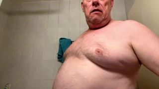 Swiss Grandpa in Shower