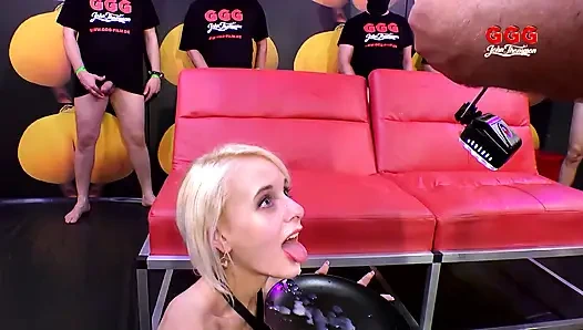 Blonde Teen Loves to Blowbang and Swallow Ggg John Thompson