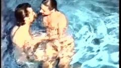 Two bisexual bitches sucking cock and muff diving before dildo fucking