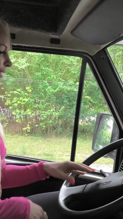 Dirty Blonde Parking Lot Slut Gets Fucked Hard