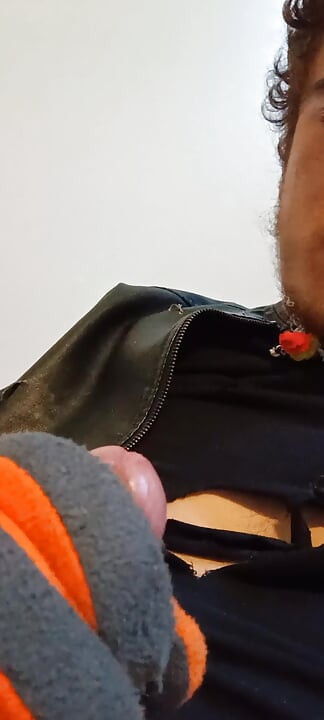Cyberpunk alpha jerks off and cum
