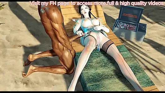Melengkung sampai sempurna- hentai animasi 3d