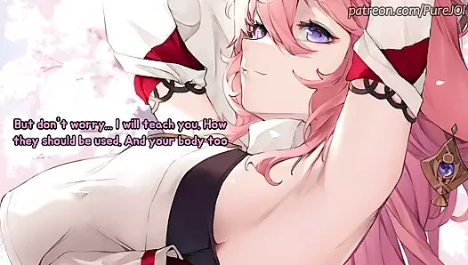 Special feminization training with your girlfriend Yae Miko (Femdom JOI)