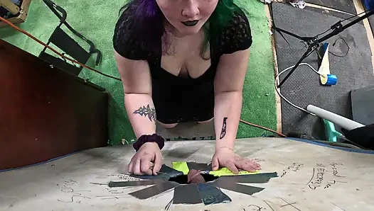 goth teen visits glory hole sucks him dry