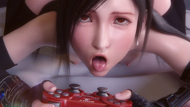 Pantsushi & X3D Intense anal sex delicious big booty gamer swallowing huge cock in the ass while playing hard sex doggy style