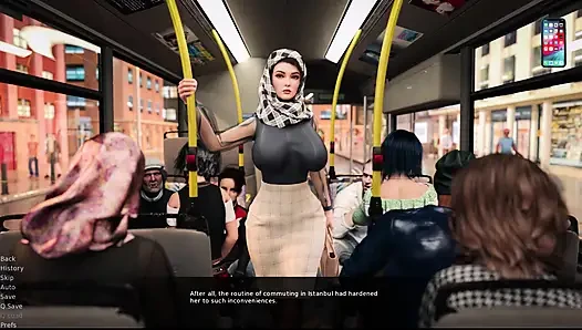 Esra İstanbul'da 5 esra bilmeden erkek arkadaşıyla konuşurken birçok adam tarafından sikiliyor