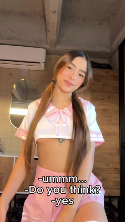 My neighbor enters my room without me noticing to give me a blowjob while wearing her uniform Part 1