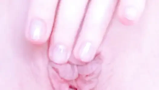 Asian teen girl stretching tight pussy