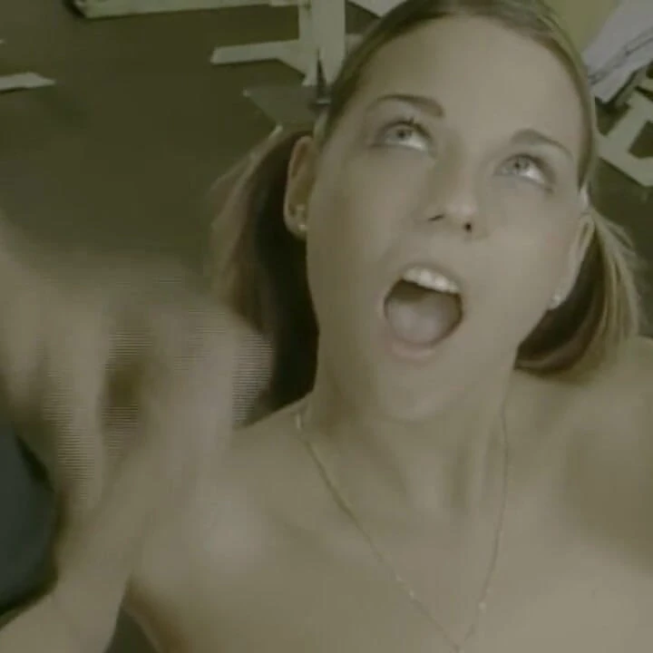 Young Simony Diamond Training in the Gym in a DP with the Young Instructor with the Old One