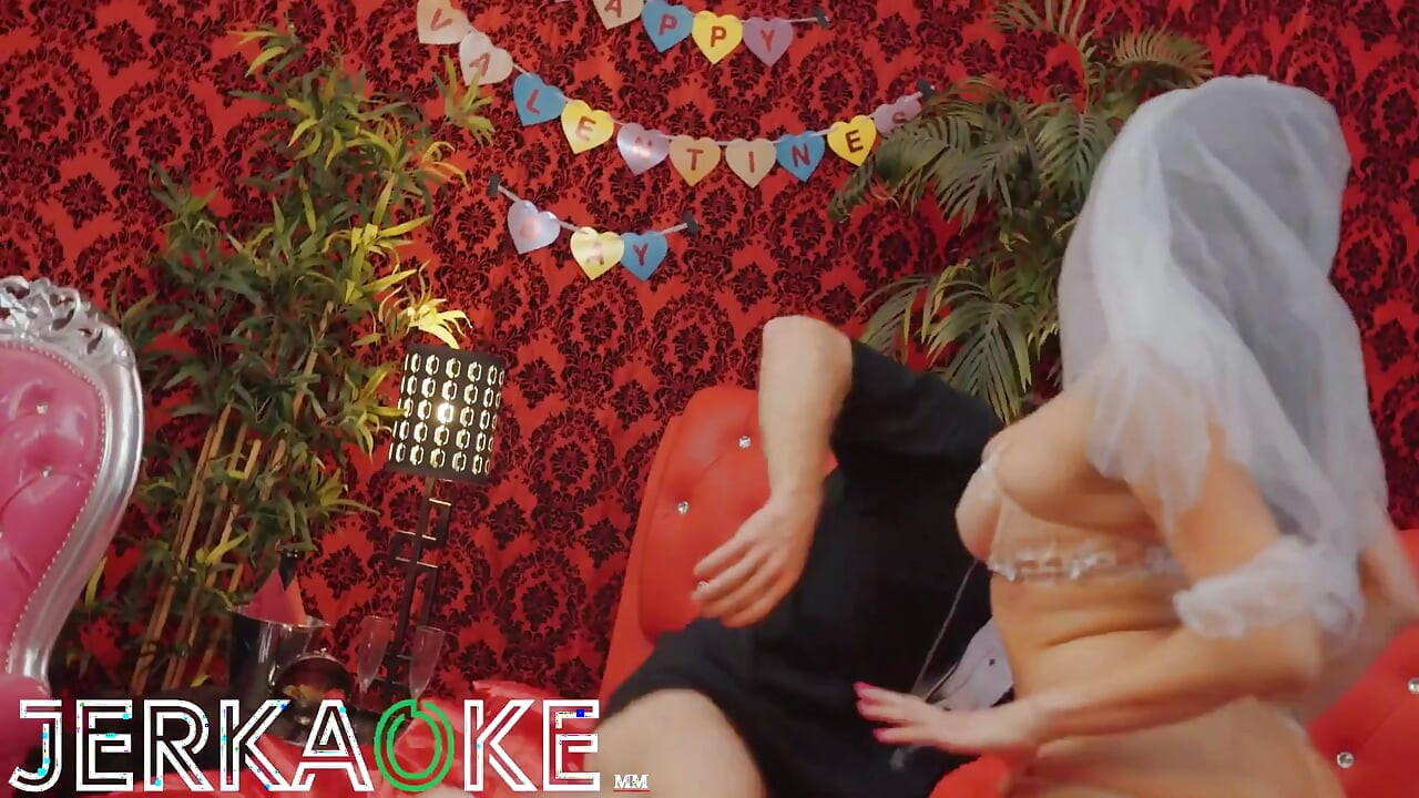 JERKAOKE - Sexy Persian milf with huge boobs fucks her way through gameshow
