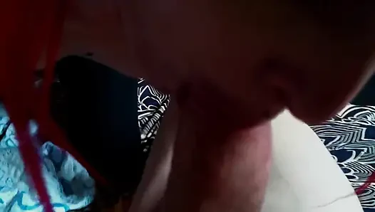 this bitch keeps sucking my cock