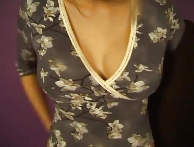 Blonde beauty with huge tits shows her awesome body at the casting