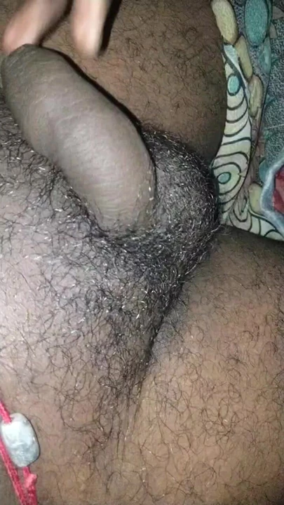 Small Black cock boy Masturbation using left hand