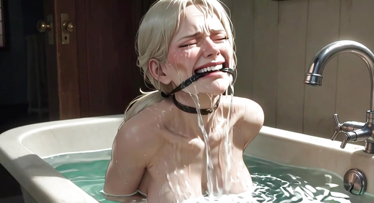 90 Year Old Granny Bathtub Bondage - Horny & Begging to Be Filled