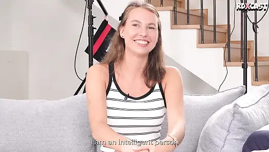 Teen Liv Lauren Talks About Wanting to Get Fucked in Both Holes and Gets Surprised with Hard DP!