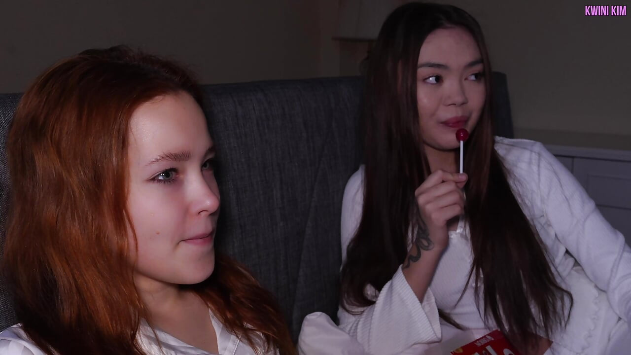Young Asian Girl Has Lesbian Sex with Her Hot Red-haired Friend While Her Parents Are Away!