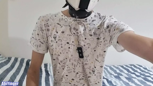 Pup Jerking Off His Big Cock