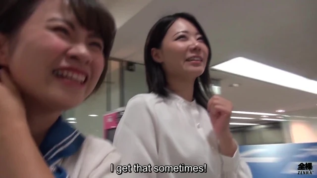 Japanese female employee tasked with breaking in a new lesbian