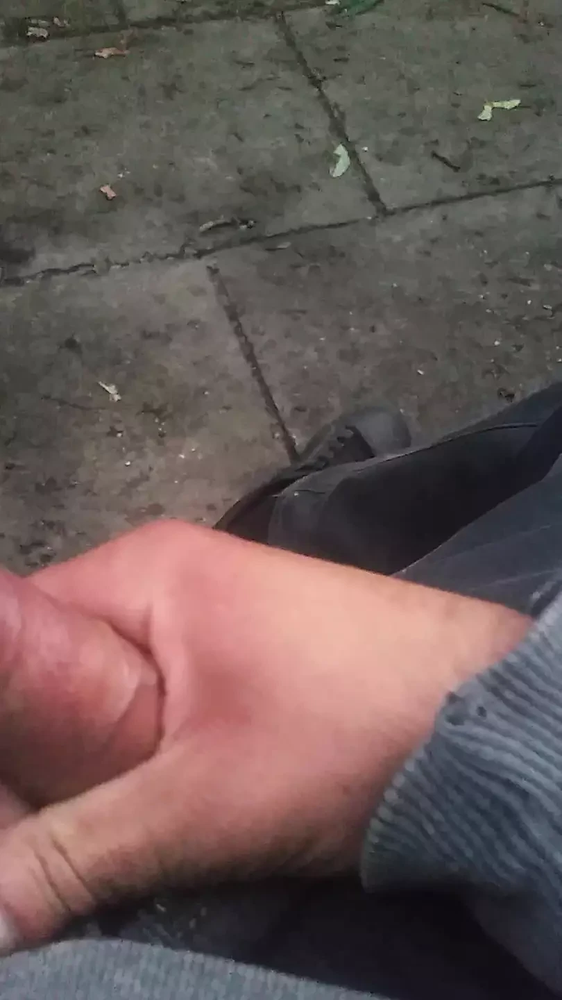 Ik speel met mijn lul in het park