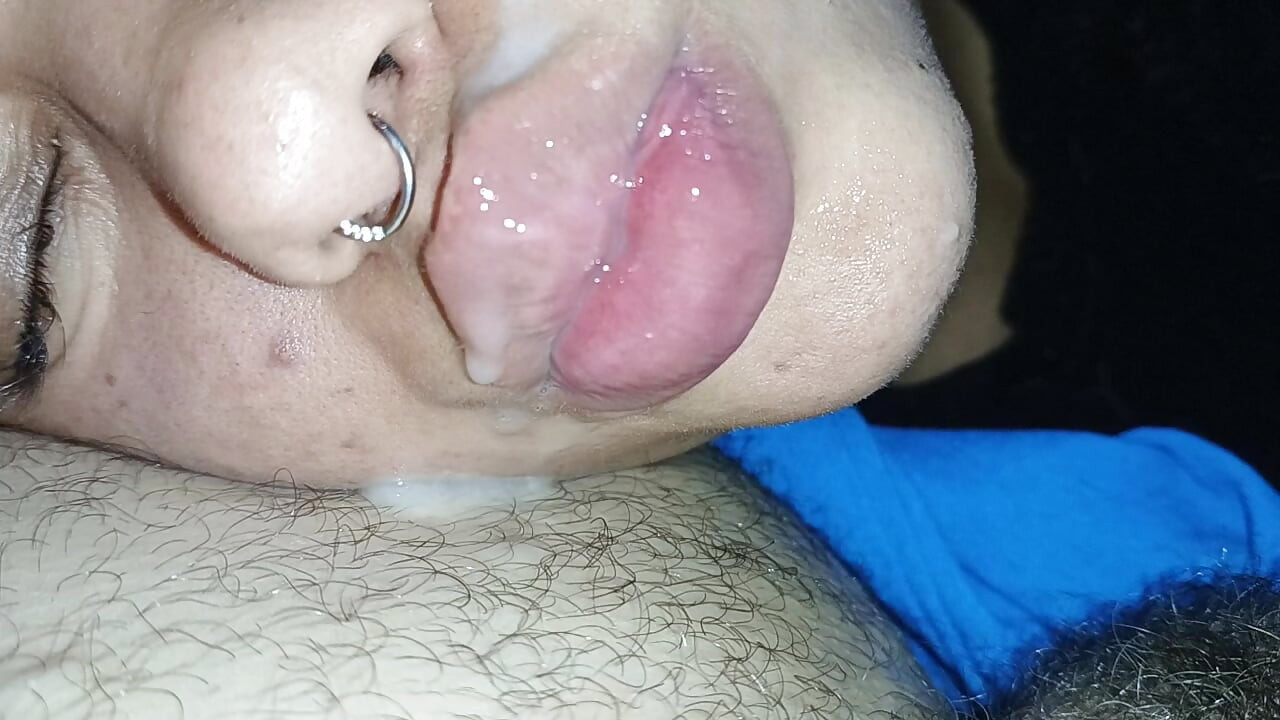 FACIAL CUMSHOT, DAMN HOW MUCH SPERM IN THAT MOUTH, SHE LOVES IT