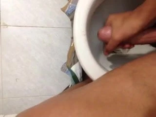 Israeli guy masturbating with his huge cock