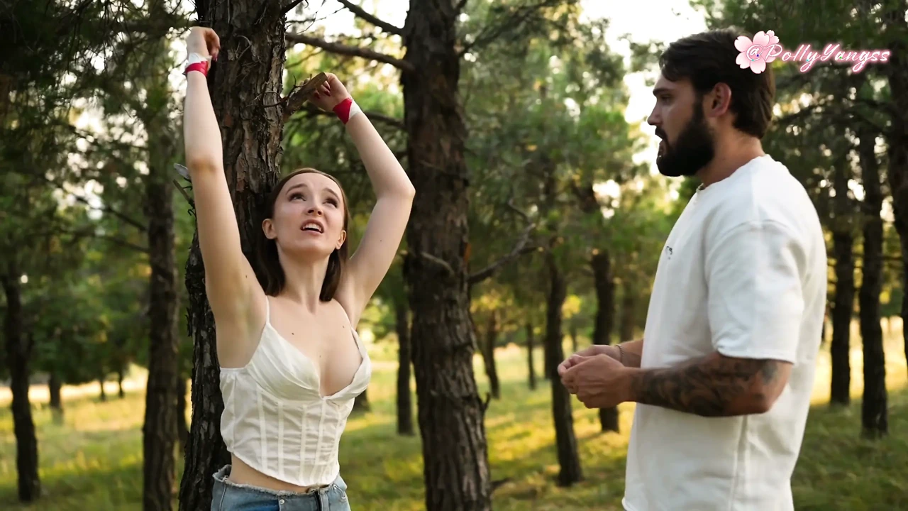 He Left Me Tied to a Tree - Random Guy Found Me and I Didn&rsquo;t Want Him to Stop Fucking My Wet Pussy
