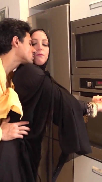 Powerful moment from "Muslim teen in Burka sucks brother's dick and gets fucked"