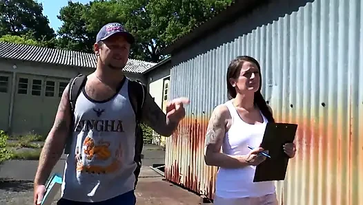 Big boobs fucking in the garden with big cock