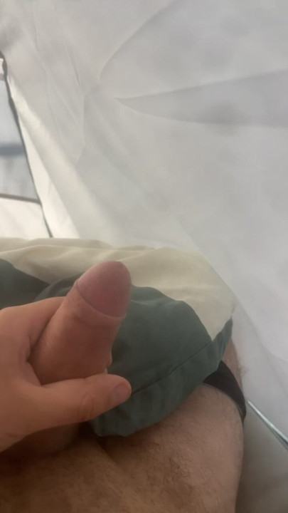 Jerking off in the tent