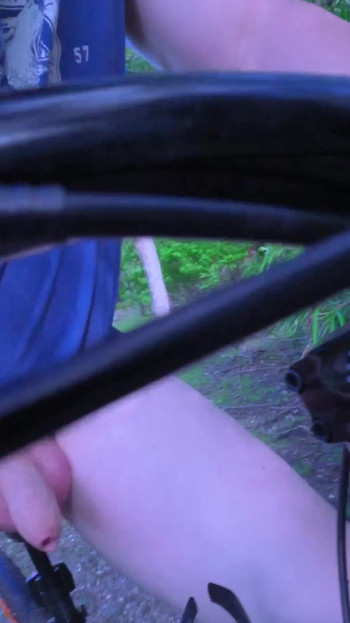 Thrilling moment from "Straight guy flashes his dick on short skirt bike ride."