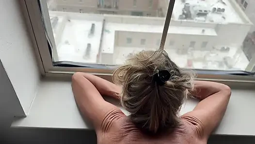 Anal Behind the Glass makes her Cum.