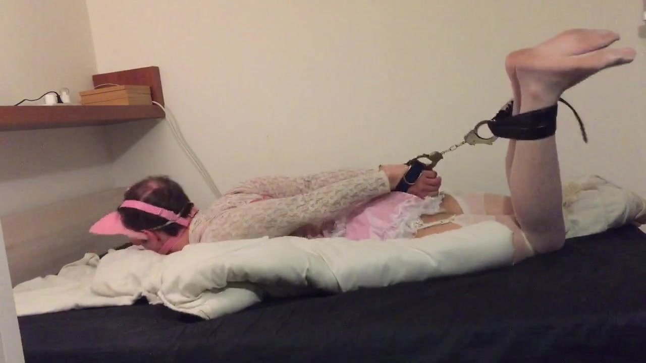 Bondage for young horny sissy piggy