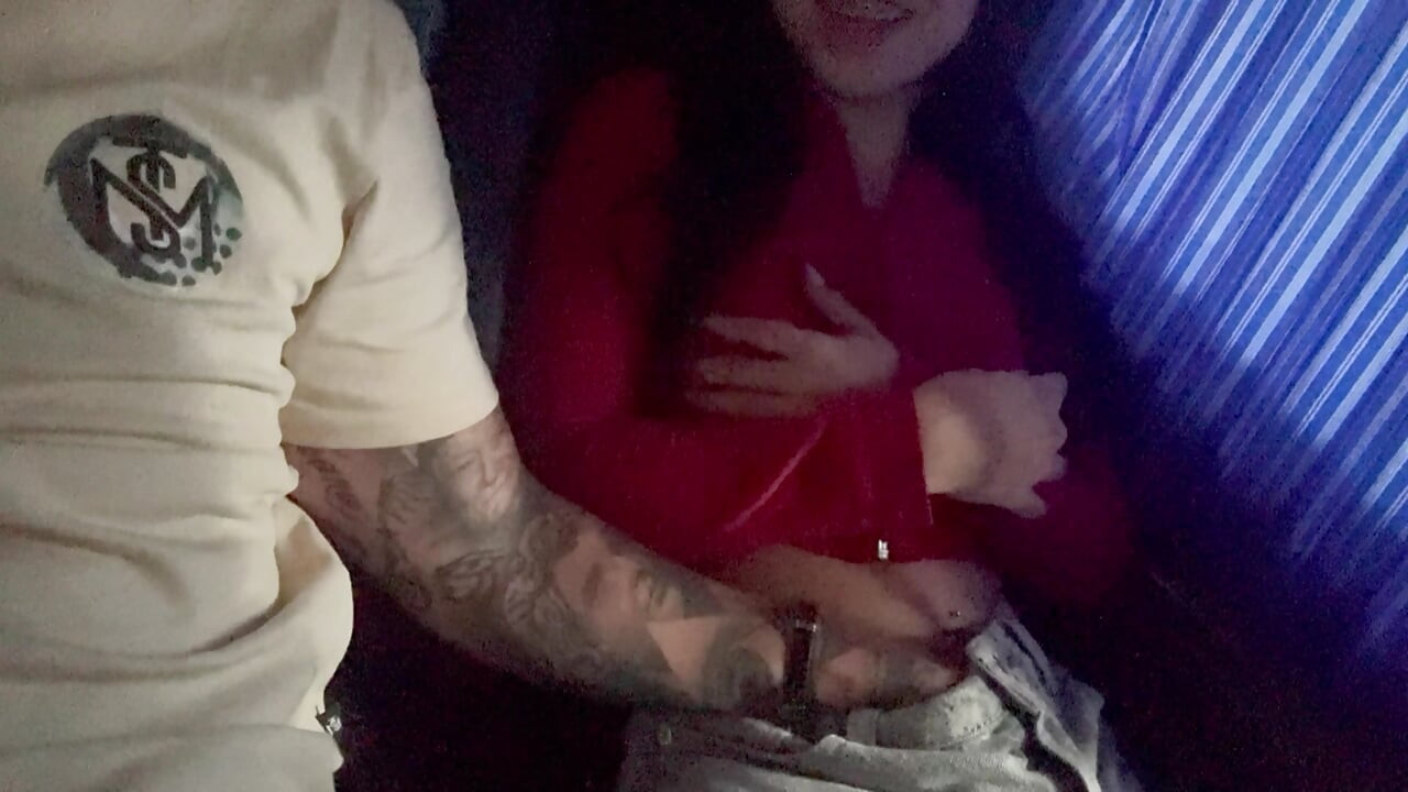 Road to MEDELLIN, jerkoff and fingering pussy with in public service bus