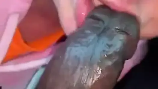 blowjob with tongue black dick