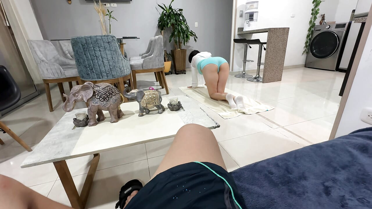 I Watch My Big Ass Amateur Stepsister Doing Very Sexy Yoga Poses and I Get Horny, so I Decide to Stick My Whole Cock in Her
