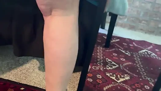 Lovely Mature Wife, Masturbates, Watching Herself In the Mirror Gets Her Off