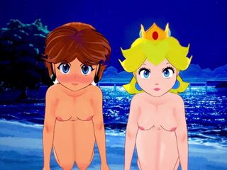 Princess Daisy and Peach show some pussy and suck your dick.