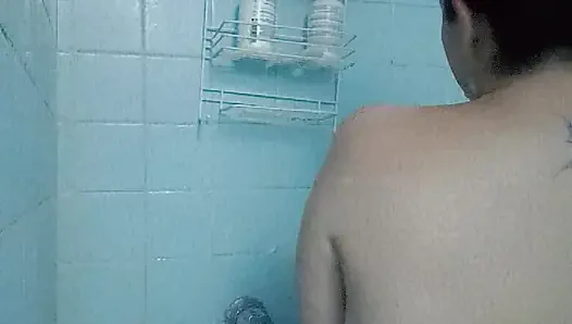 Taking a bath