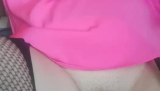Hot amateur milf ,Wet pussy games with the piglet on the balcony