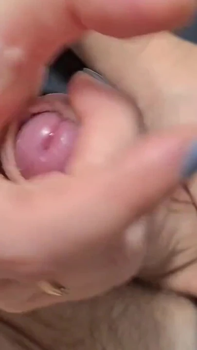Powerful moment from "Horny wife jerks off husbands cock"